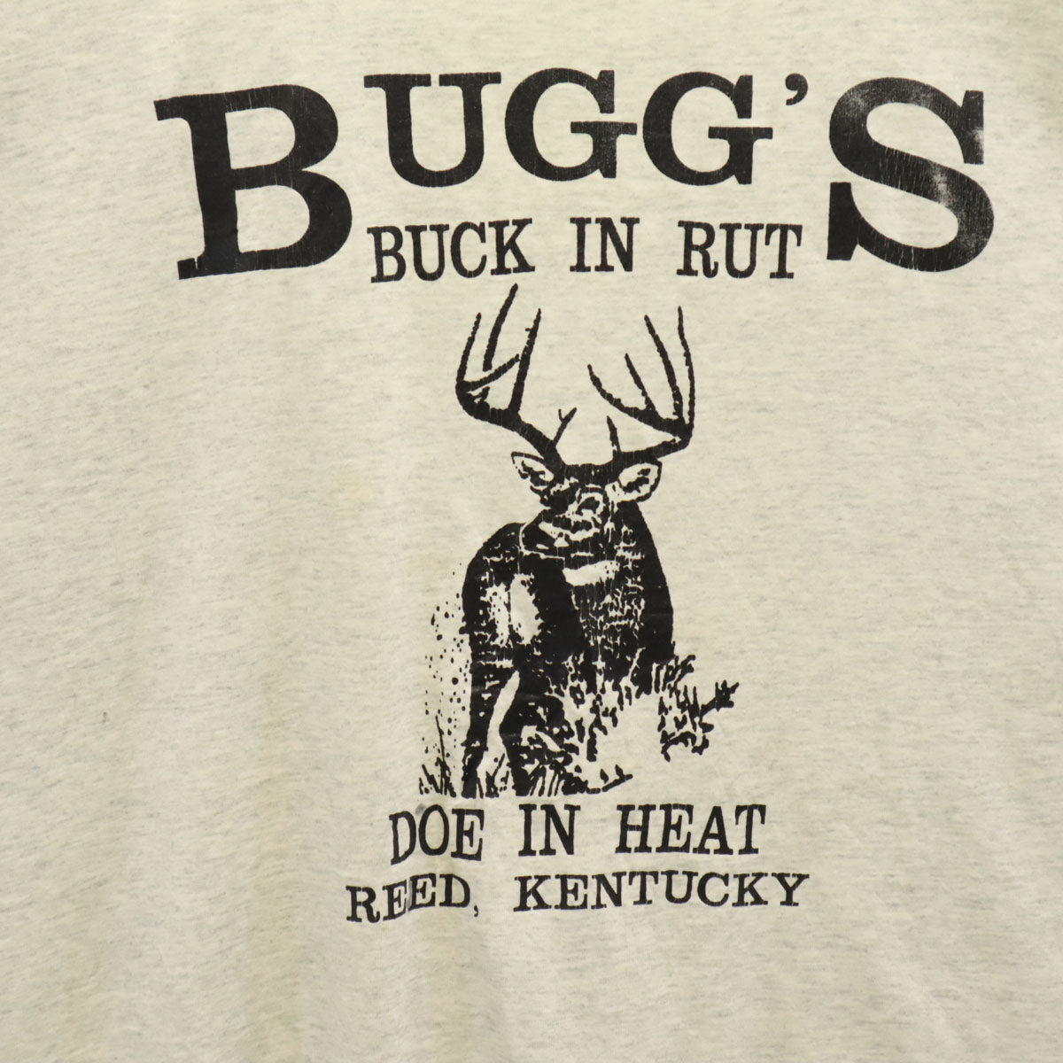 FRUIT OF THE LOOM BEST フルーツオブザルーム ベスト 90s USA製 オールド 鹿 プリント 半袖 Tシャツ XL グレー シングルステッチ メンズ