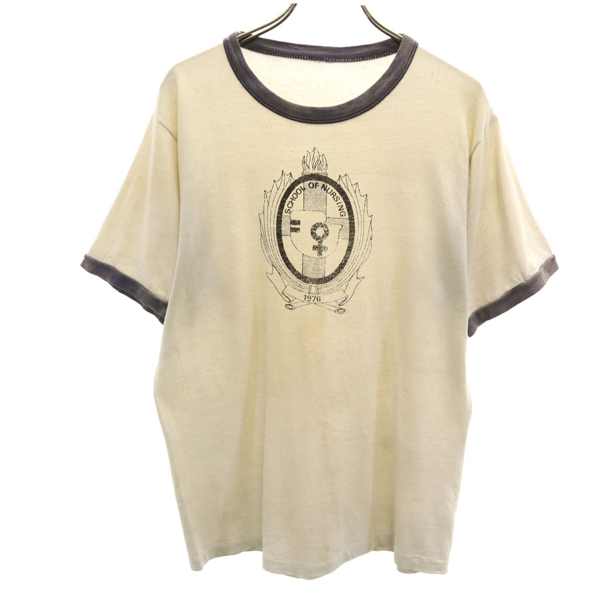 VINTAGE ヴィンテージ 70s 半袖 Tシャツ グレー系 看護学校 メンズ
