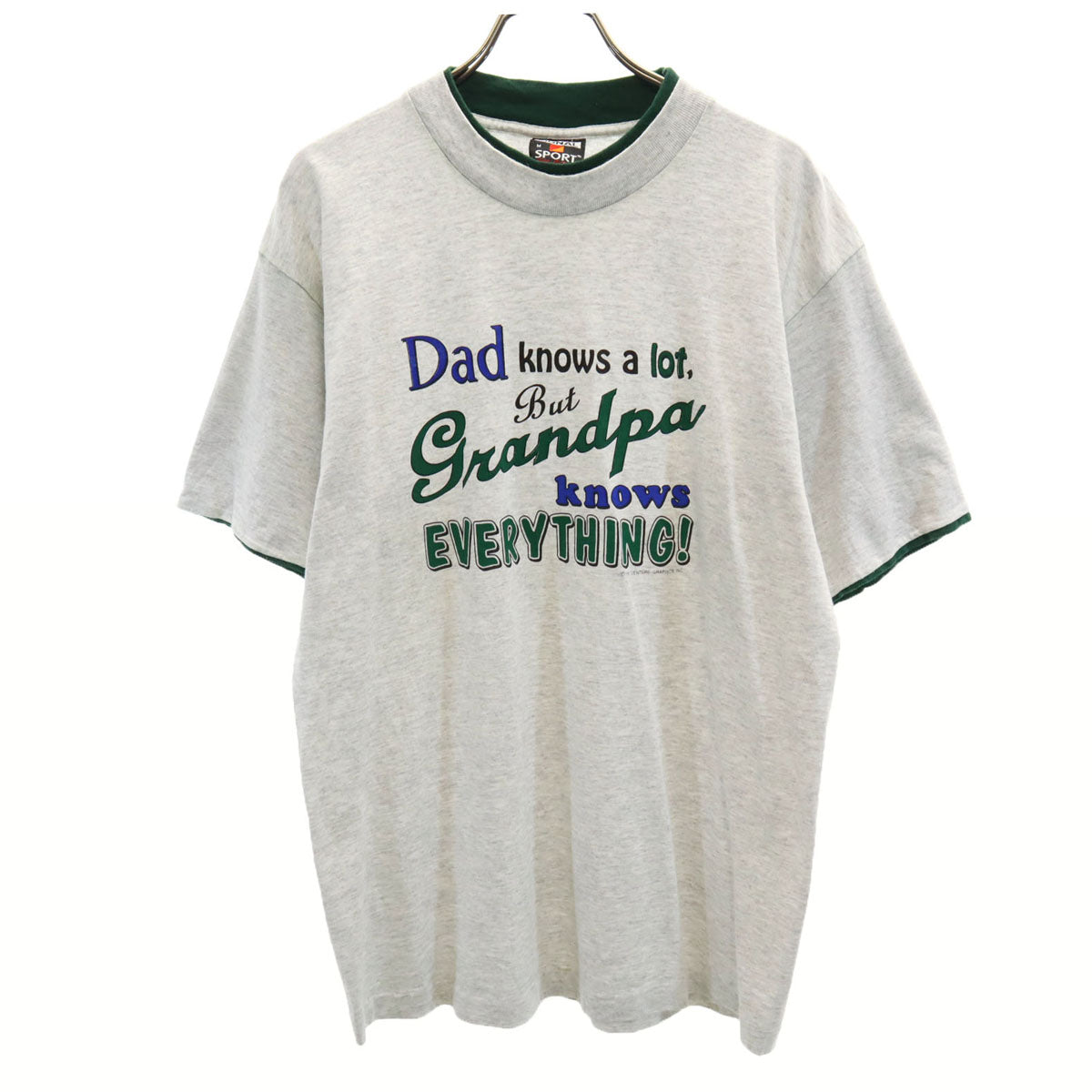 SIGNAL SPORTS シグナルスポーツ 90s USA製 オールド 半袖 リンガー Tシャツ M グレー メンズ