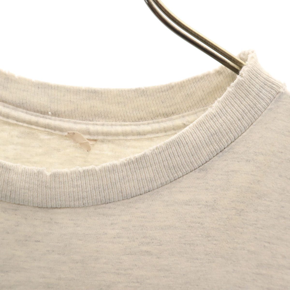 OLD オールド 90s プリント 半袖 Tシャツ グレー シングルステッチ メンズ