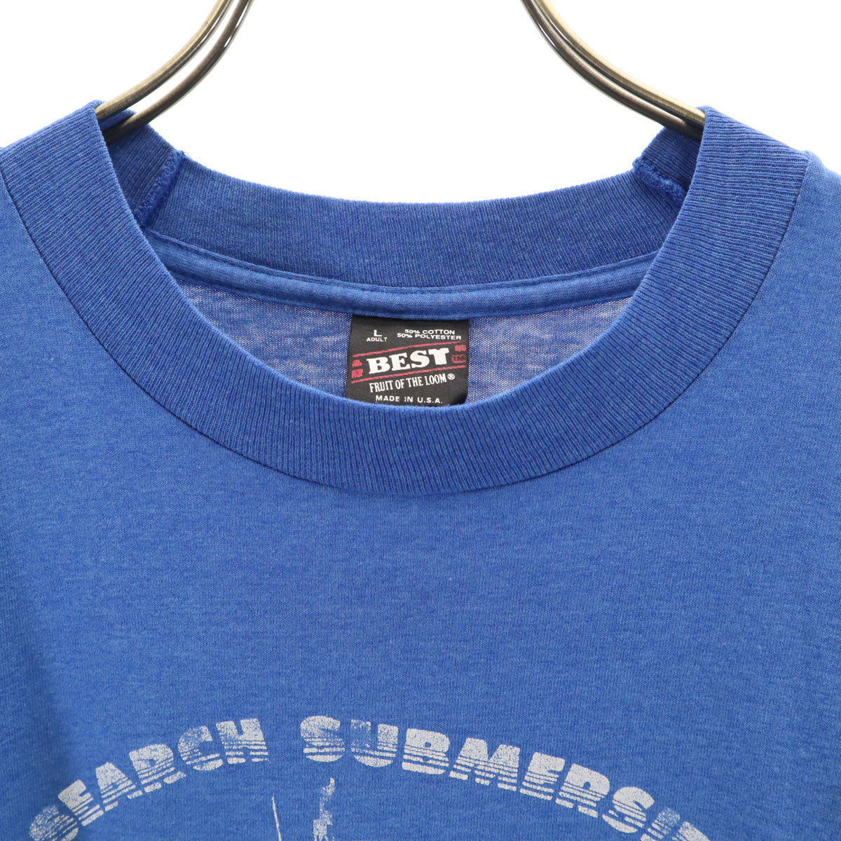 FRUIT OF THE LOOM フルーツオブザルーム 90s USA製 オールド 半袖 Tシャツ L ブルー BEST シングルステッチ メンズ