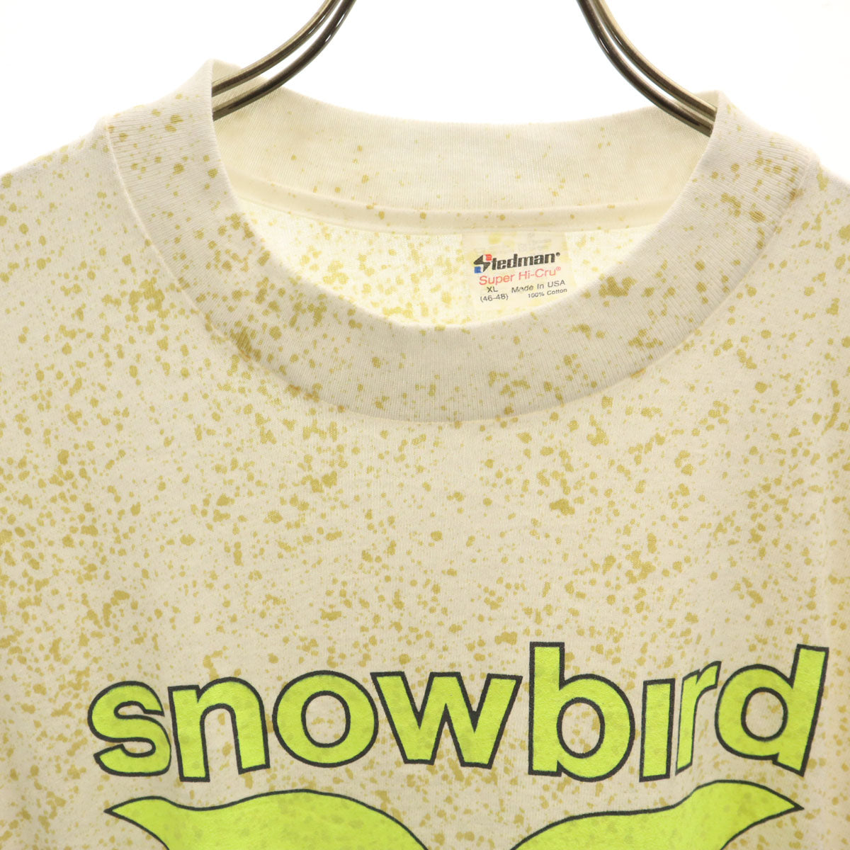 STEDMAN ステッドマン 90s USA製 オールド 総柄 半袖 Tシャツ XL 白系 メンズ