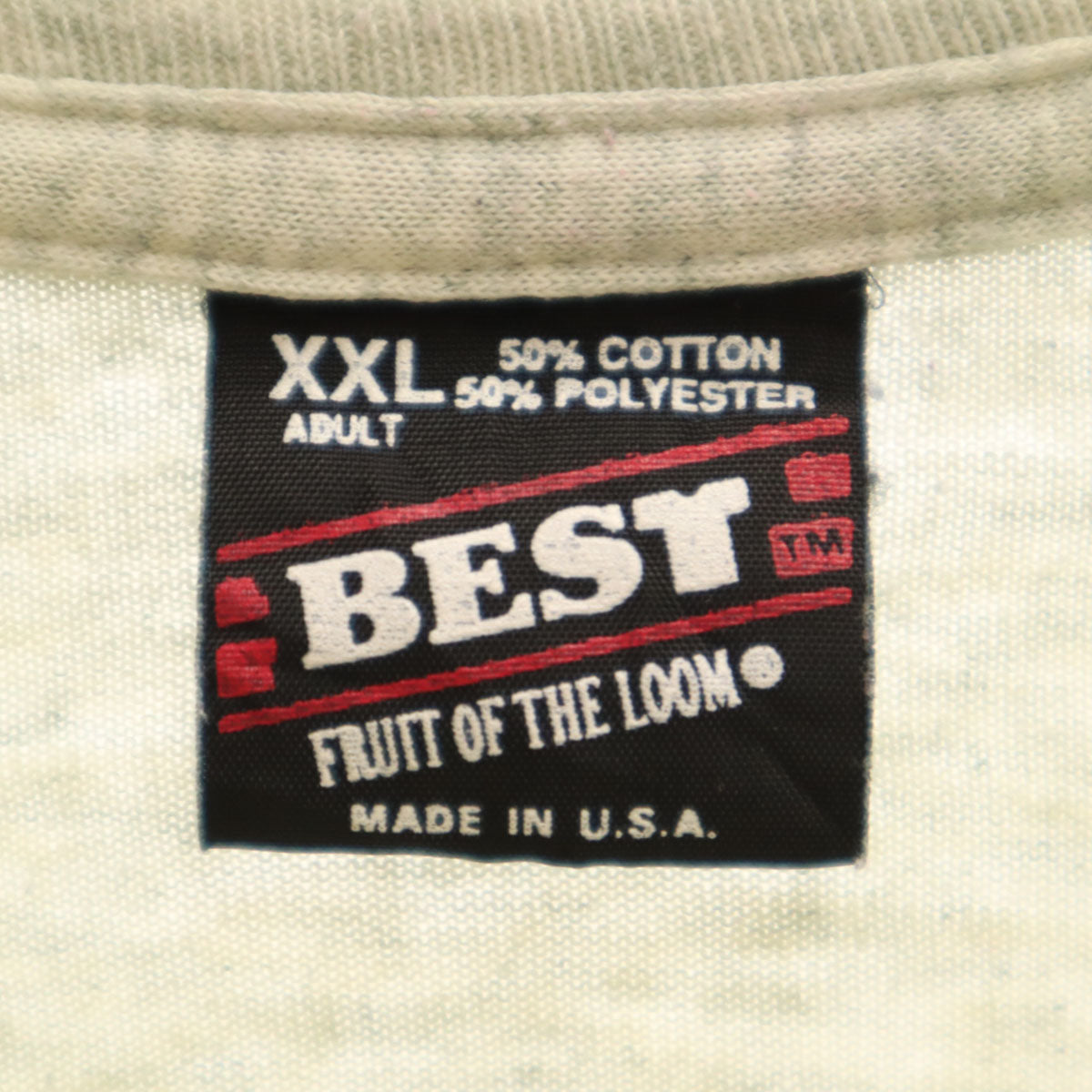 FRUIT OF THE LOOM フルーツオブザルーム 90s USA製 オールド 半袖 Tシャツ XXL グレー BEST ビックサイズ シングルステッチ メンズ