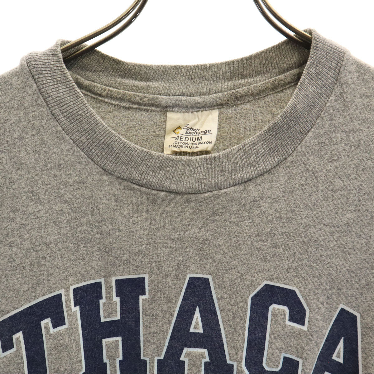 The Cotton Exchange ザコットンエクスチェンジ 90s USA製 オールド 半袖 Tシャツ M グレー シングルステッチ メンズ