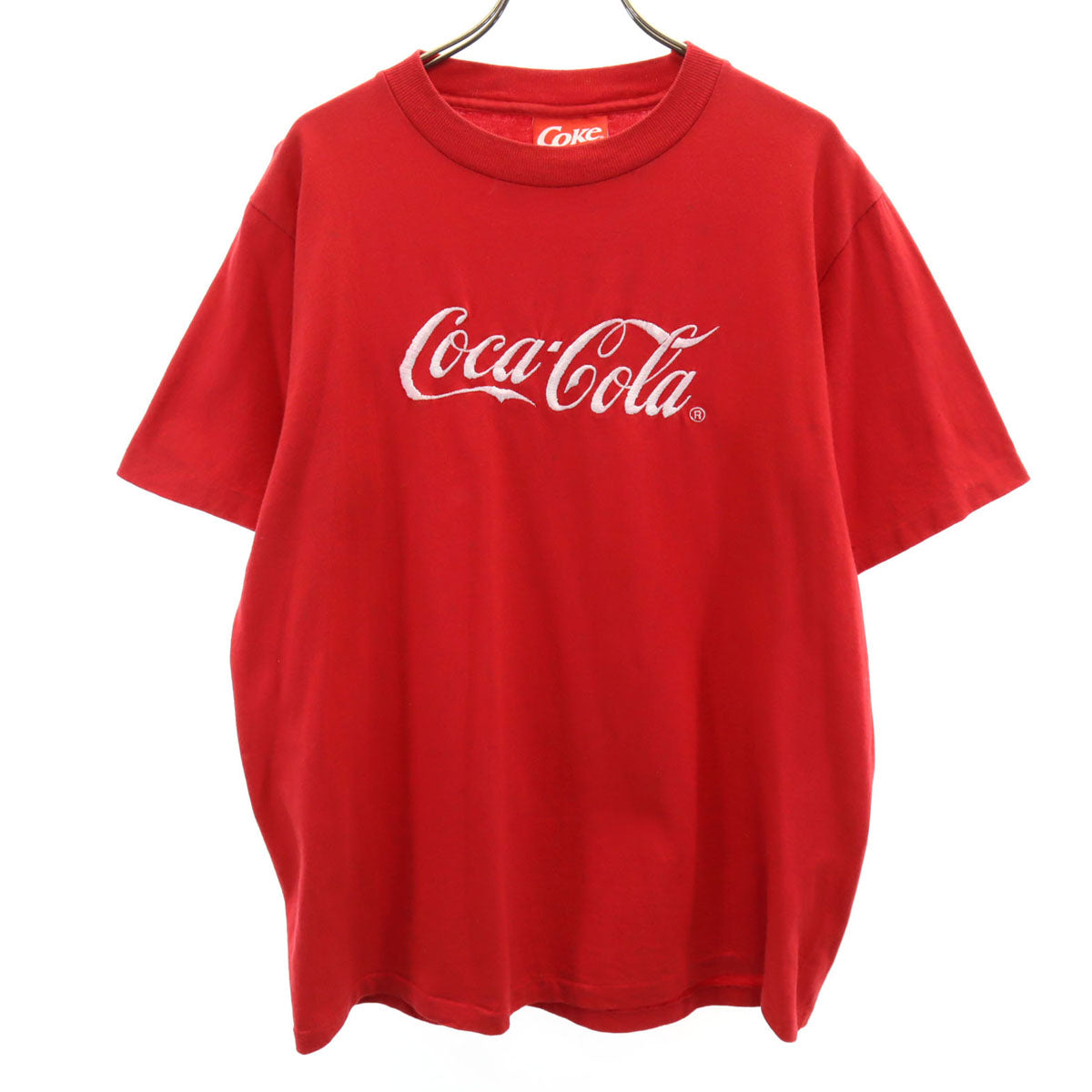 Coke コーク 90s USA製 オールド 半袖 Tシャツ L 赤 シングルステッチ メンズ