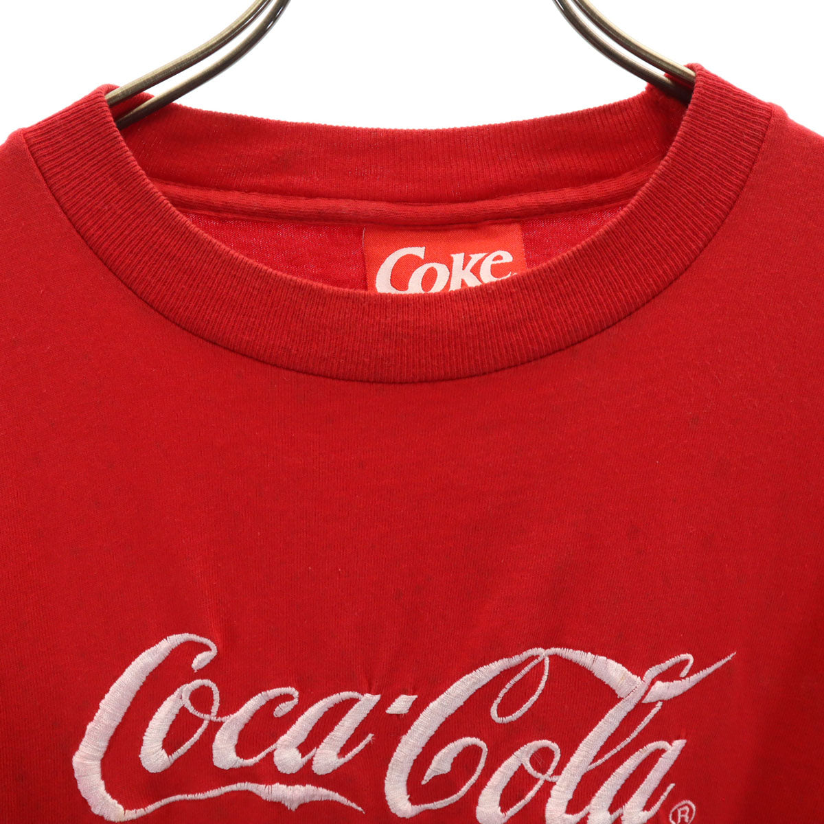 Coke コーク 90s USA製 オールド 半袖 Tシャツ L 赤 シングルステッチ メンズ