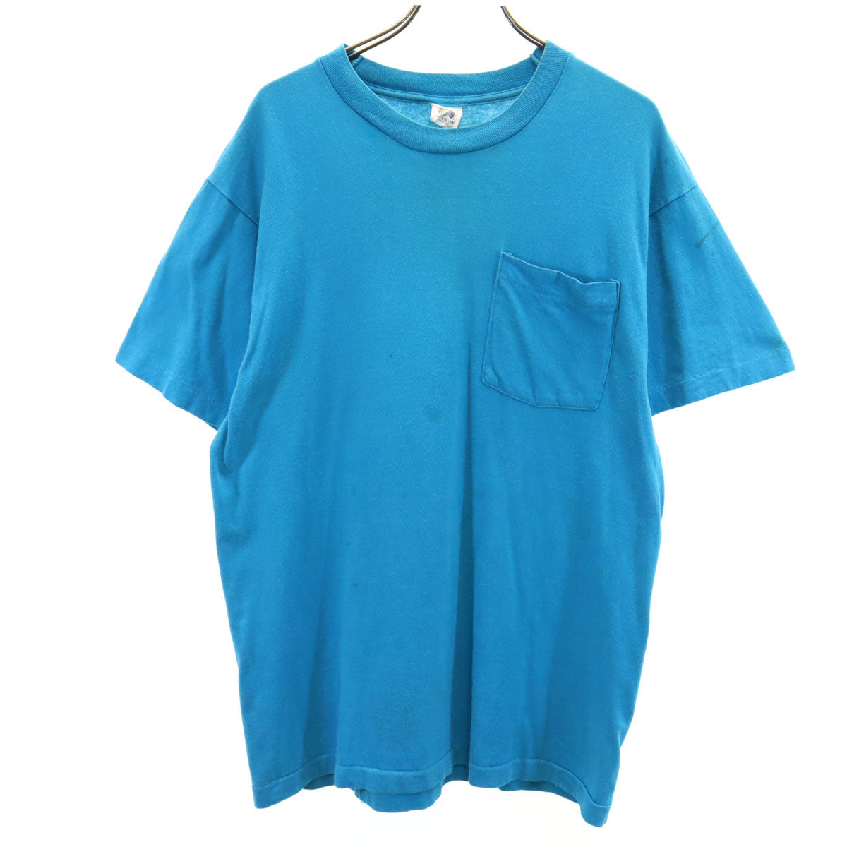 FRUIT OF THE LOOM フルーツオブザルーム 90s USA製 オールド 半袖 Tシャツ L ブルー系 シングルステッチ メンズ