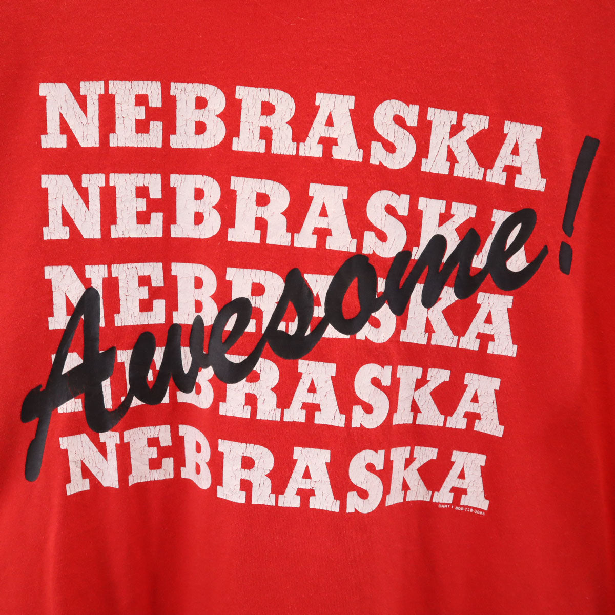 Hanes ヘインズ 80s 90s USA製 オールド NEBRASKA 半袖 Tシャツ L レッド シングルステッチ メンズ