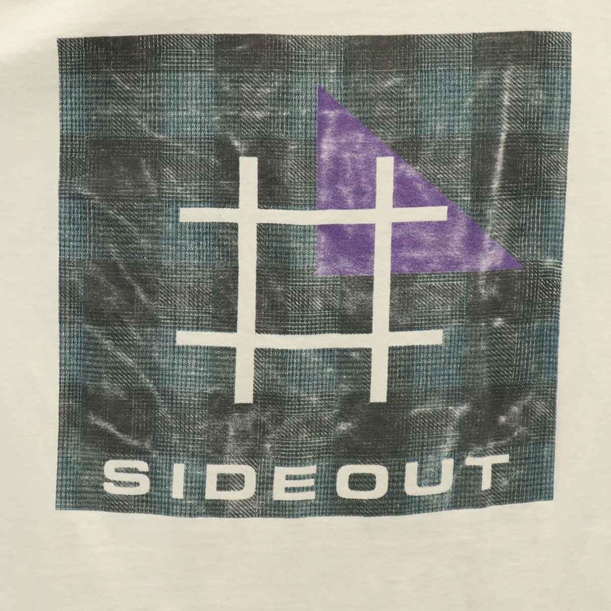 SIDEOUT 90s USA製 オールド バックプリント 半袖 Tシャツ L ホワイト シングルステッチ メンズ