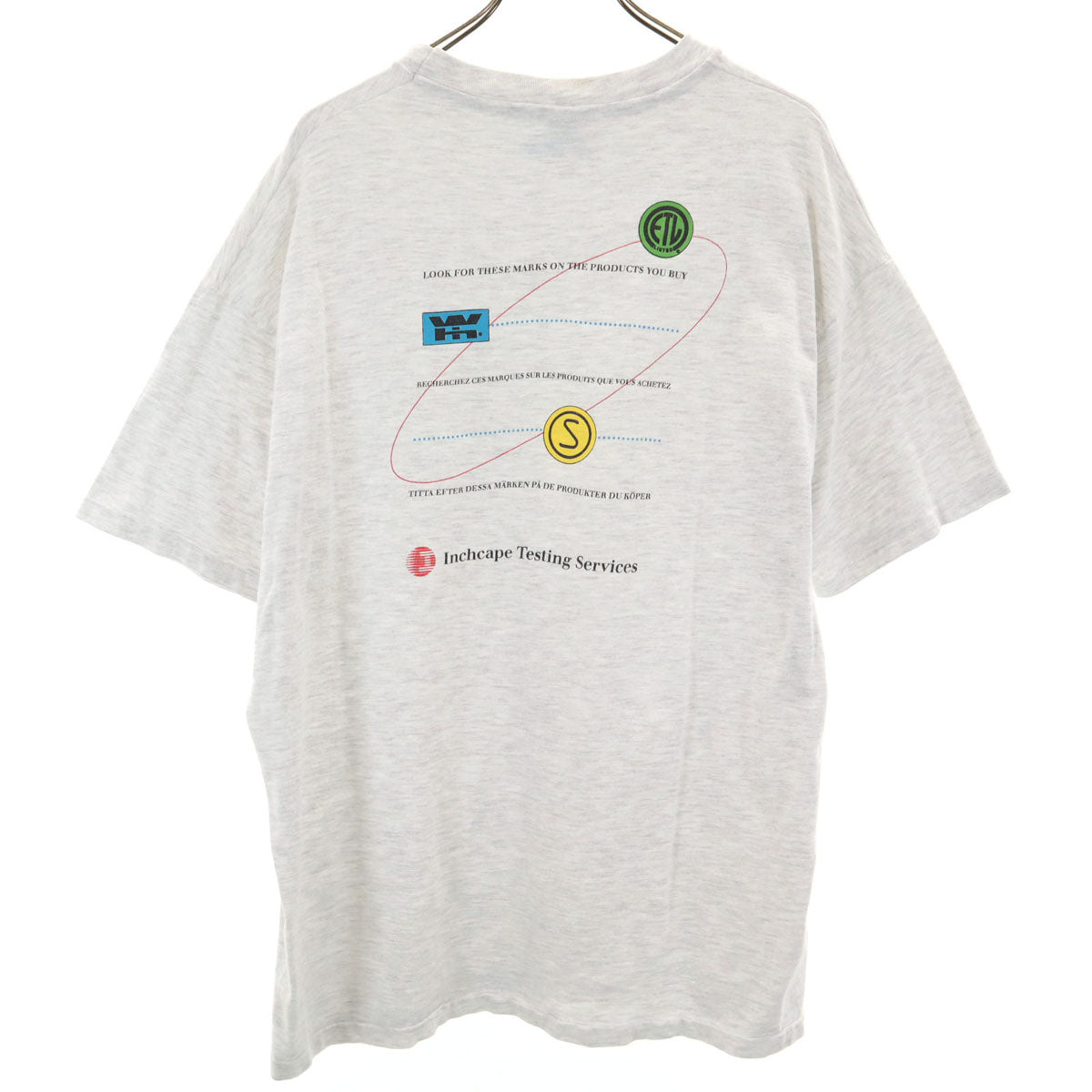 Hanes ヘインズ 90s BEEFY-T USA製 オールド 半袖 Tシャツ XL グレー系 シングルステッチ バックプリント メンズ