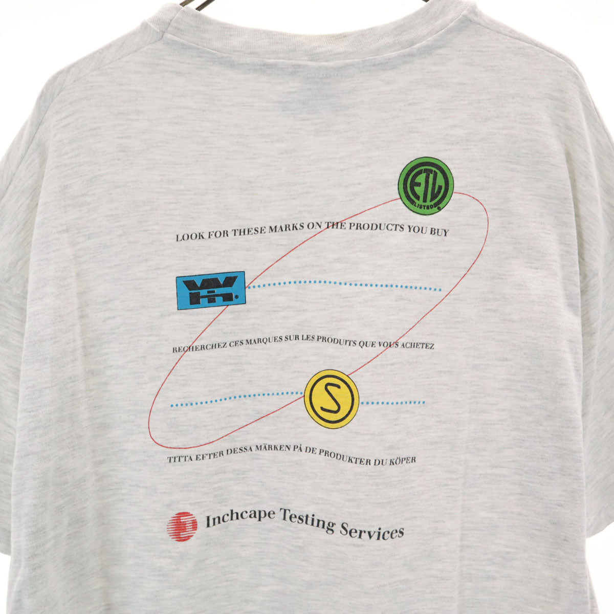 Hanes ヘインズ 90s BEEFY-T USA製 オールド 半袖 Tシャツ XL グレー系 シングルステッチ バックプリント メンズ