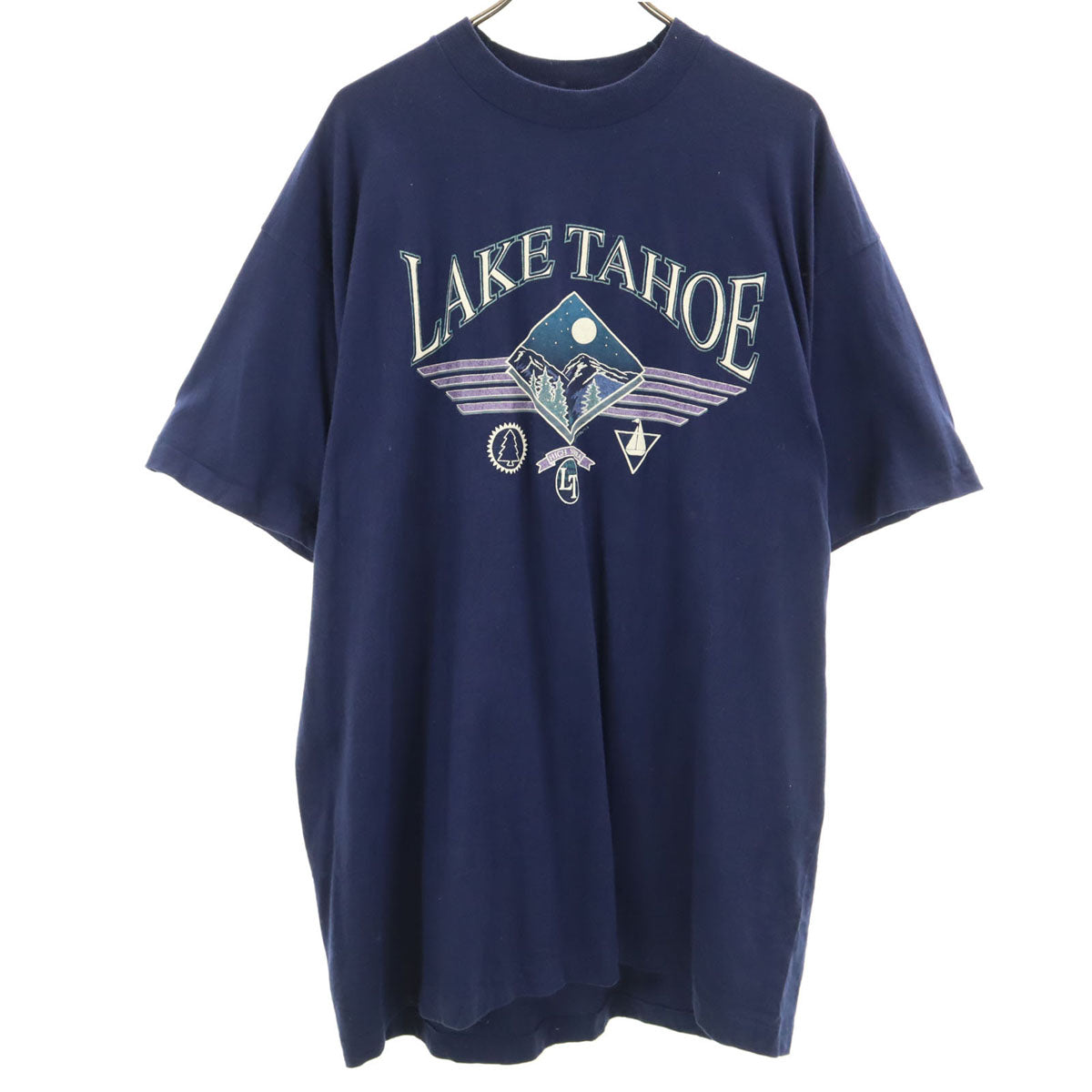 OLD オールド 90s 半袖 Tシャツ ネイビー系 シングルステッチ メンズ