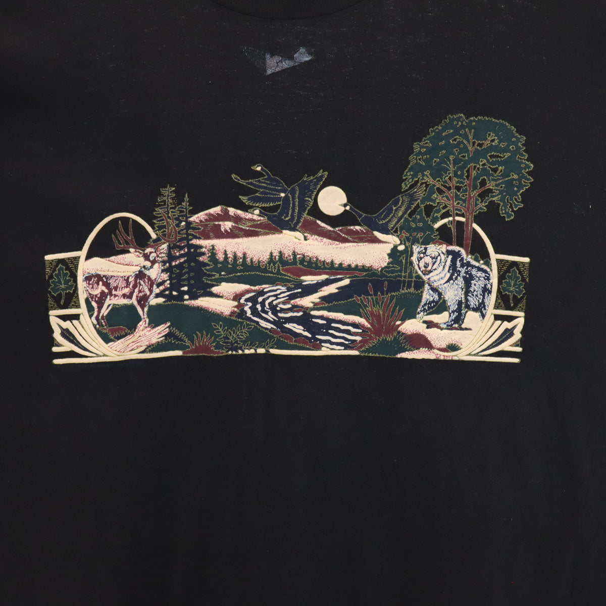 Enjoy-T エンジョイティー 90s オールド アニマル 半袖 Tシャツ XL ブラック シングルステッチ メンズ