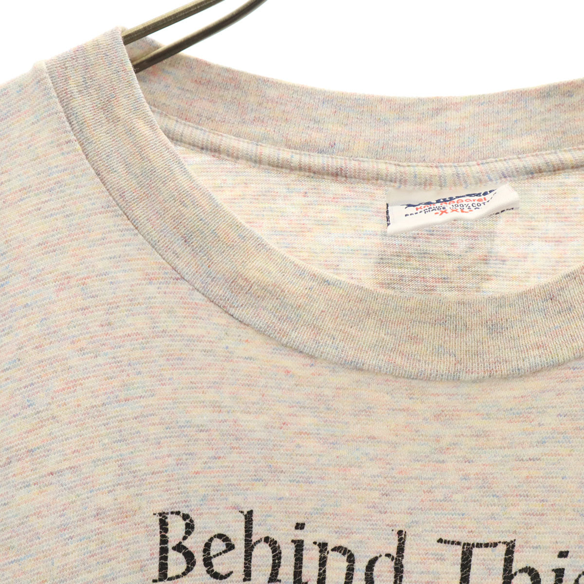 VOLUNTEER KNIT APPAREL ボランティア 90s USA製 オールド メッセージ 半袖 Tシャツ XXL マルチ シングルステッチ メランジ ビッグサイズ メンズ