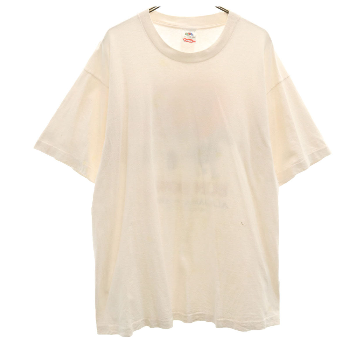 FRUIT OF THE LOOM フルーツオブザルーム 90s USA製 オールド バックプリント エレファント 半袖 Tシャツ XL ホワイト シングルステッチ 象 馬 アニマル メンズ