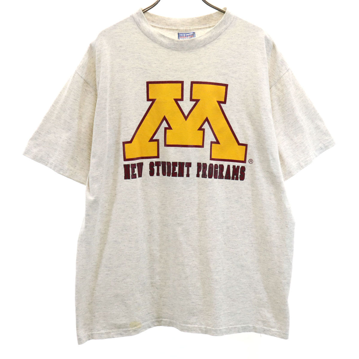 ALL SPORTS オールスポーツ 90s USA製 オールド AT&T 半袖 Tシャツ XL グレー シングルステッチ 企業モノ メンズ