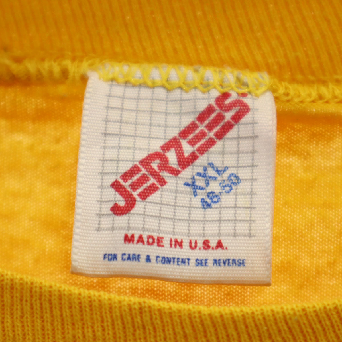 JERZEES ジャージーズ 90s USA製 オールド JAY 半袖 Tシャツ XXL イエロー ビッグサイズ メンズ