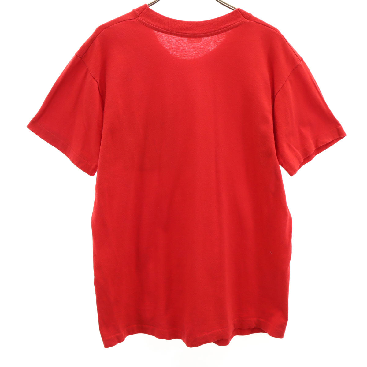 OLD オールド 90s 半袖 Tシャツ L レッド シングルステッチ ポケT 無地 メンズ