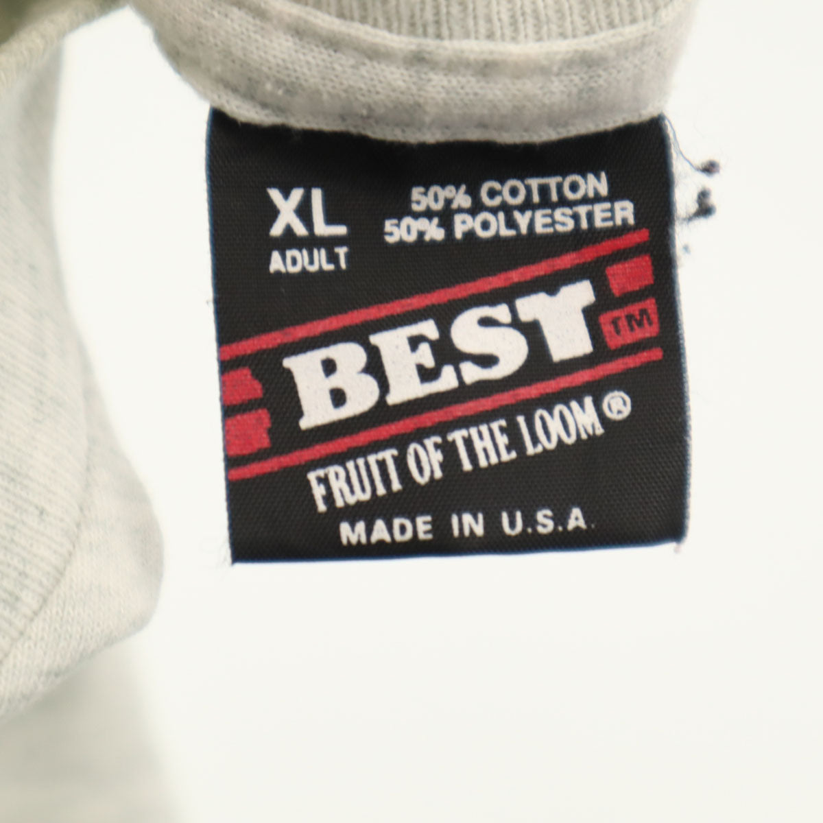 FRUIT OF THE LOOM フルーツオブザルーム 90s USA製 オールド 半袖 Tシャツ XL グレー シングルステッチ メンズ