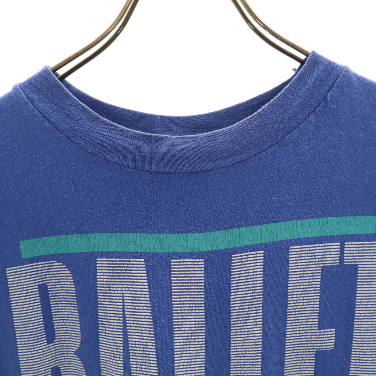 Hanes ヘインズ 80s 90s USA製 オールド 半袖 Tシャツ XL ブルー シングルステッチ メンズ