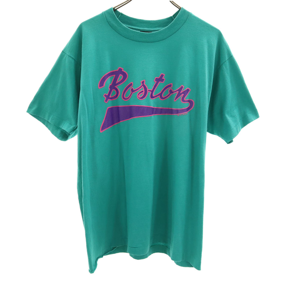 FRUIT OF THE LOOM フルーツオブザルーム 90s USA製 オールド 半袖 Tシャツ L グリーン系 シングルステッチ メンズ