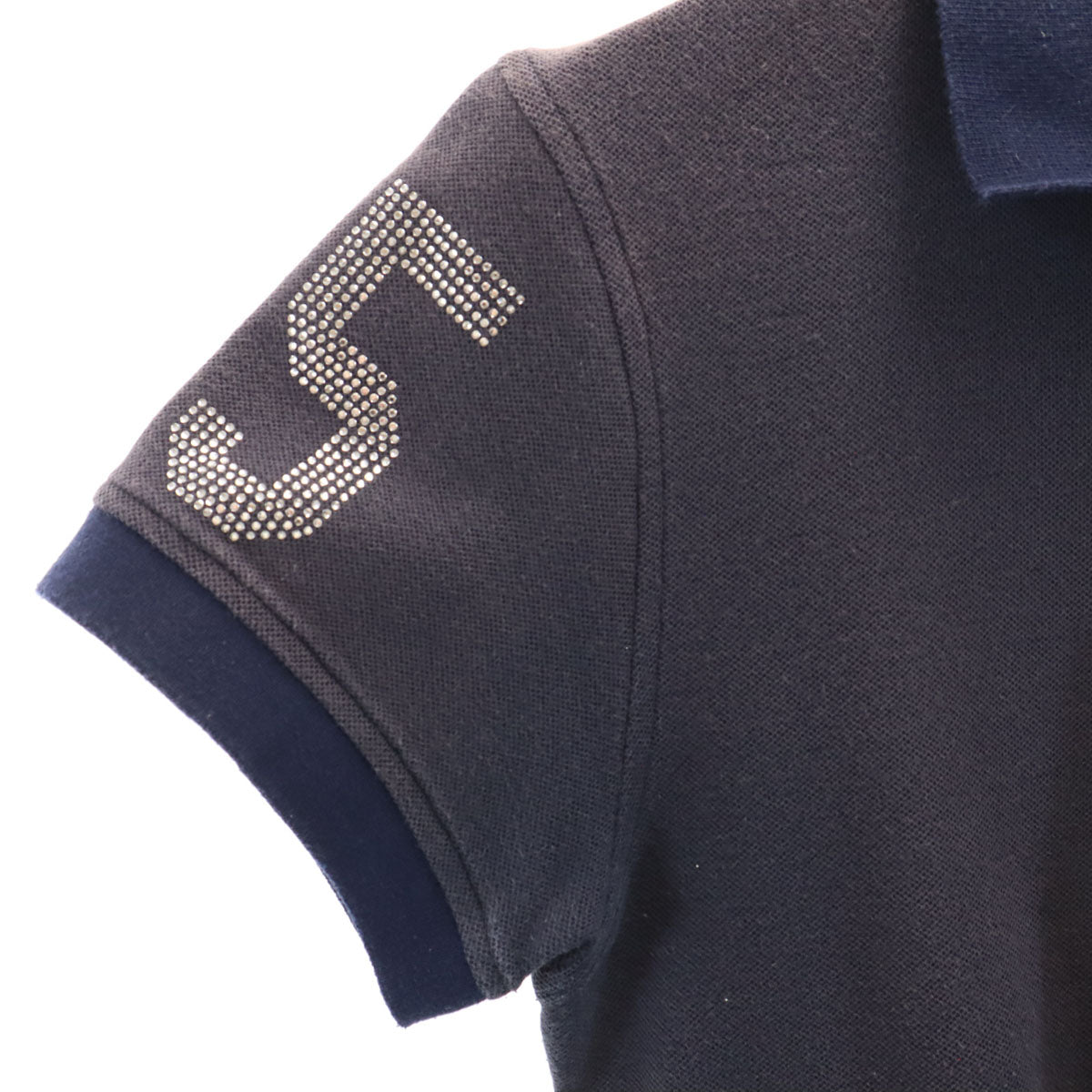 MARK&LONA マークアンドロナ 日本製 ゴルフ 半袖 ポロシャツ M ネイビー 鹿の子 レディース