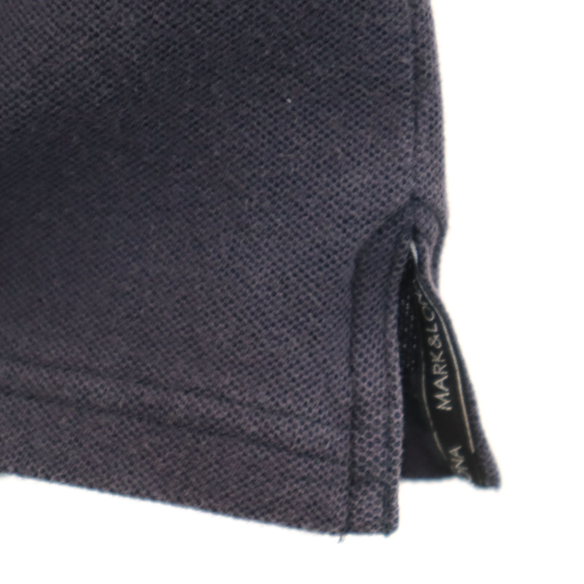 MARK&LONA マークアンドロナ 日本製 ゴルフ 半袖 ポロシャツ M ネイビー 鹿の子 レディース