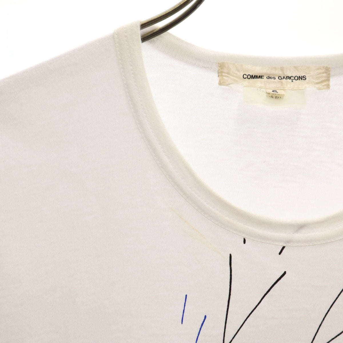 COMME des GARCONS コムデギャルソン 2015年製 日本製 半袖 Tシャツ S ホワイト メンズ