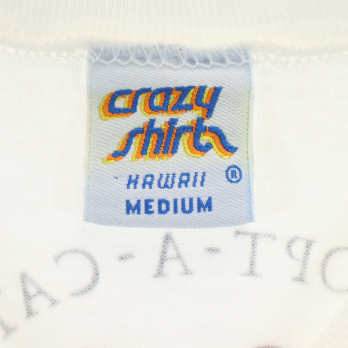 Crazy Shirt クレイジーシャツ 90s オールド USA製 プリント 半袖 ADOPT-A-CAT Tシャツ M ホワイト メンズ