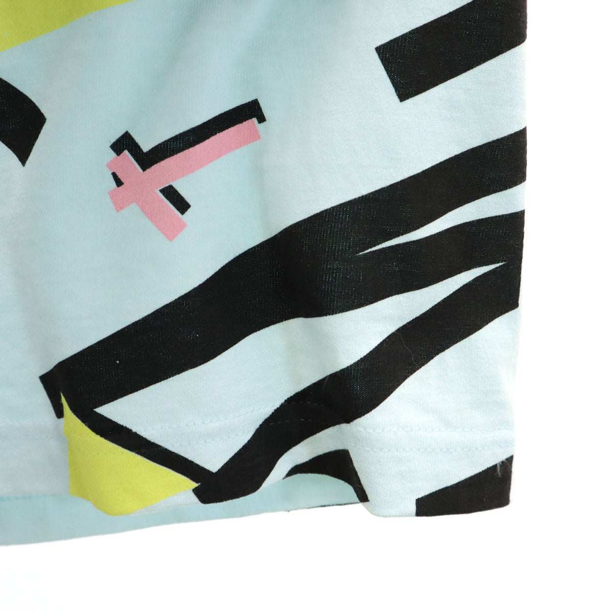 STUSSY ステューシー プリント 半袖 Tシャツ S ライトブルー メンズ