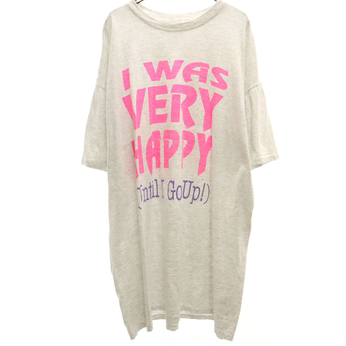 cigli 90s USA製 オールド メッセージ 半袖 Tシャツ ONE SIZE グレー シングルステッチ ビッグサイズ メンズ