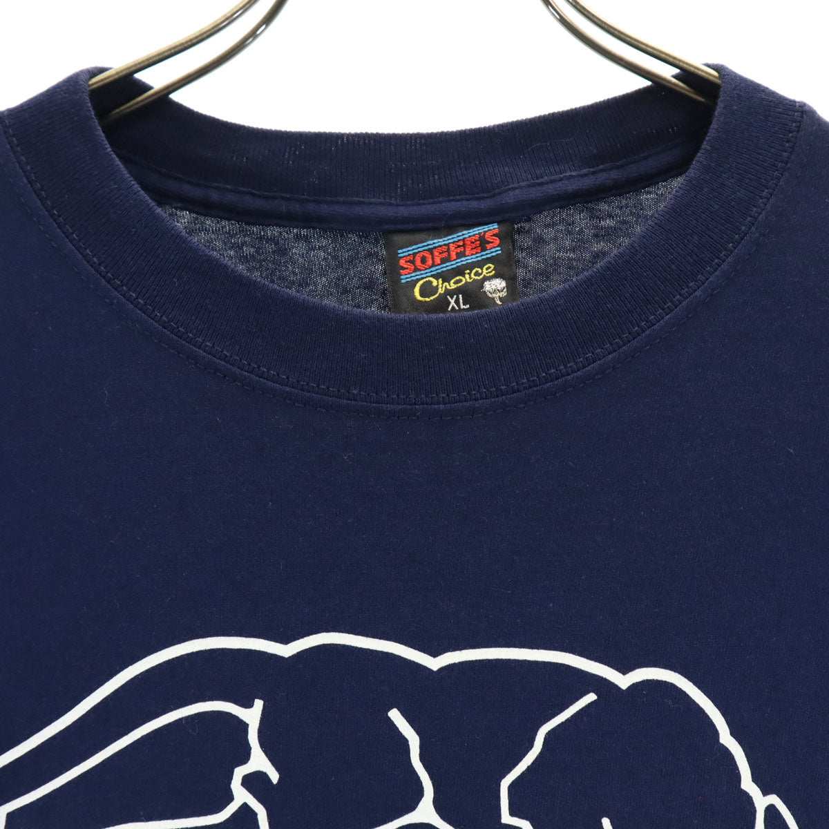 SOFFE'S ソフィーズ 90s USA製 オールド BYU 半袖 Tシャツ XL ネイビー メンズ