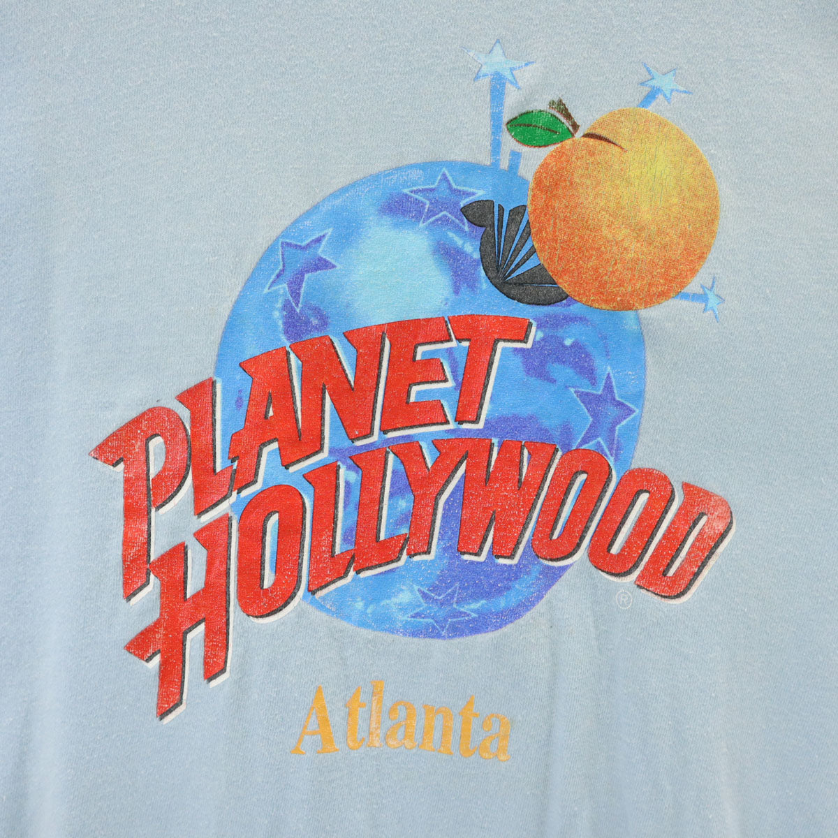 PLANET HOLLYWOOD 半袖 Tシャツ 水色 シングルステッチ メンズ