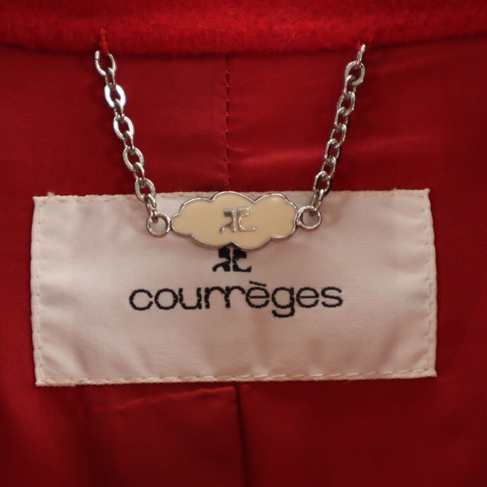 クレージュ ウールコート 38 レッド courreges レディース