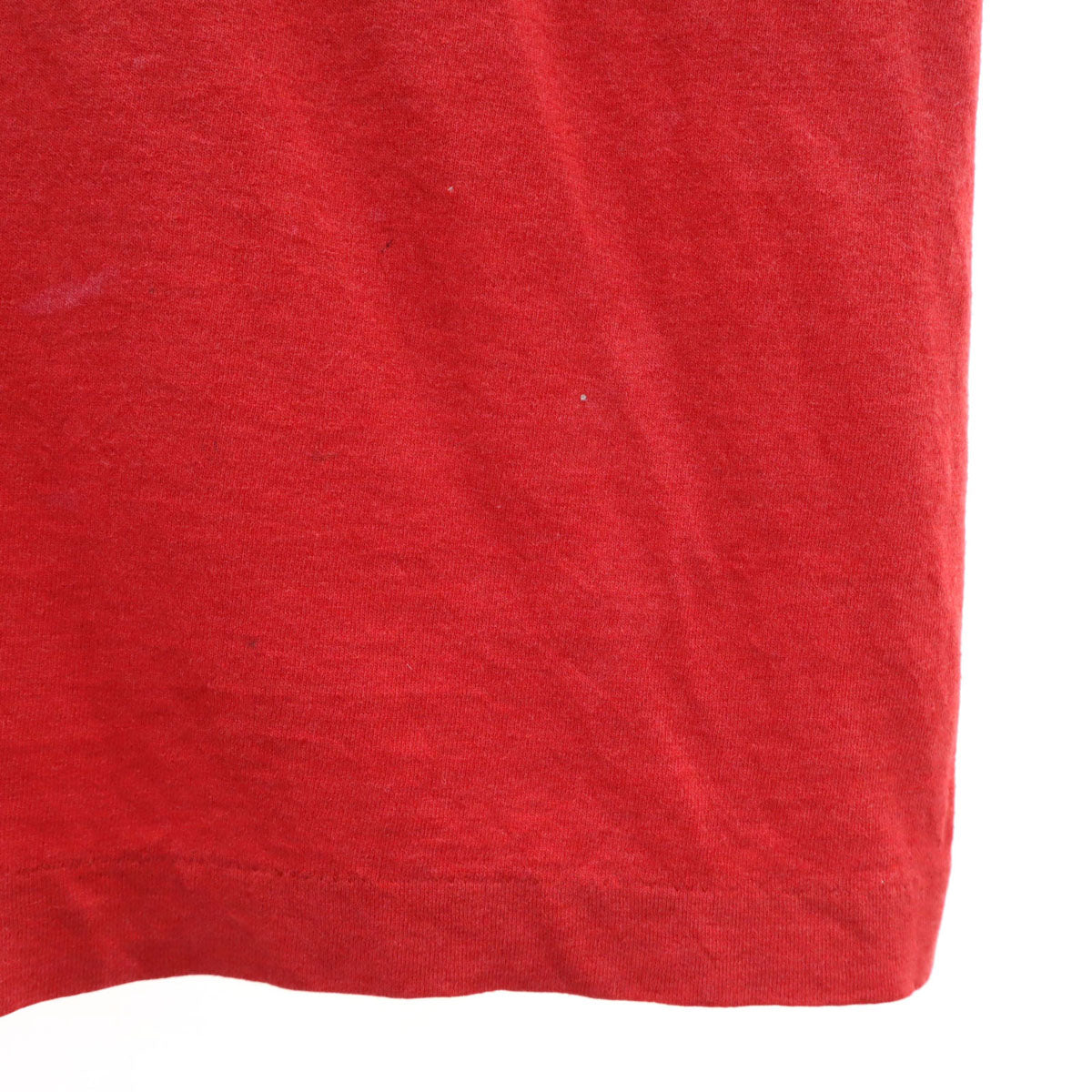 90s オールド 企業モノ バックプリント 半袖 Tシャツ レッド シングルステッチ メンズ