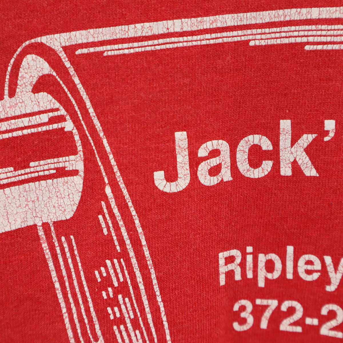 90s オールド 企業モノ バックプリント 半袖 Tシャツ レッド シングルステッチ メンズ