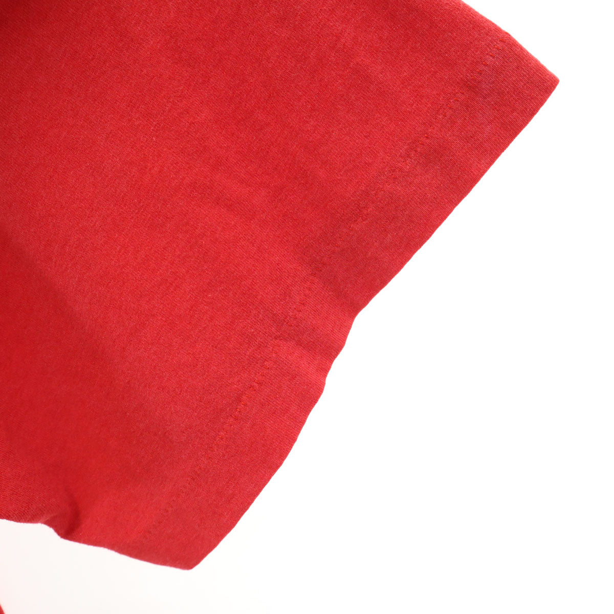 90s オールド 企業モノ バックプリント 半袖 Tシャツ レッド シングルステッチ メンズ