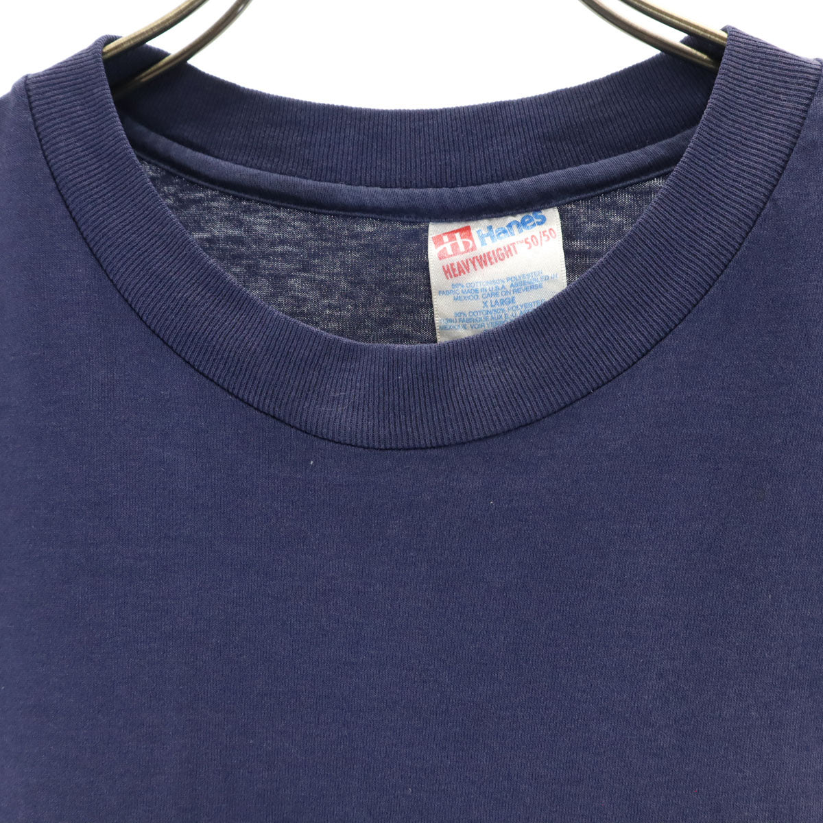 Hanes ヘインズ 90s オールド USA製 バックプリント 宇宙飛行士 半袖 Tシャツ XL ネイビー シングルステッチ メンズ