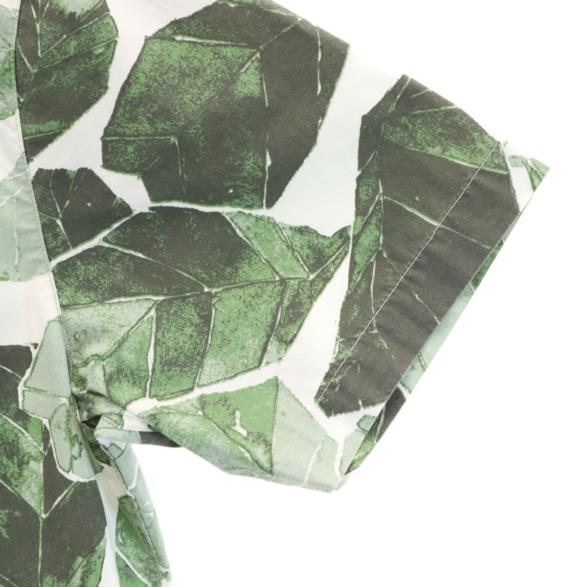 M.W FOR REEF エムダブリューフォーリーフ リーフ柄 半袖 ボタンダウンシャツ M グリーン メンズ