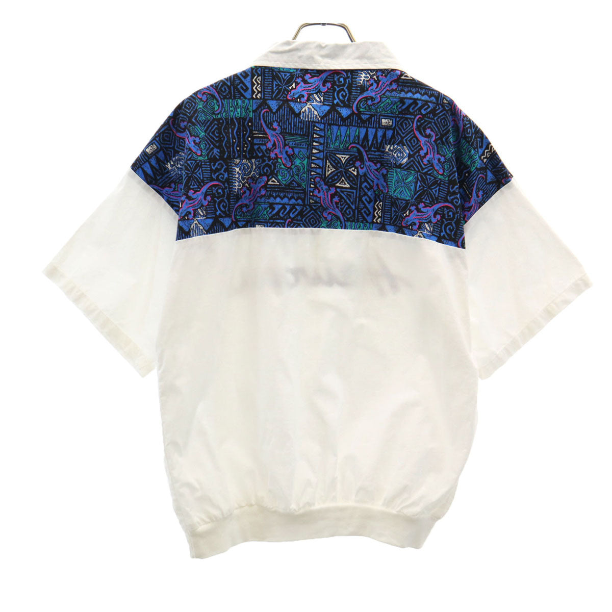 Aloha Hawaiian Fashiobs 80s ハワイ製 ヴィンテージ 半袖 TALON ロケットジップ ポロシャツ ONE ホワイト メンズ