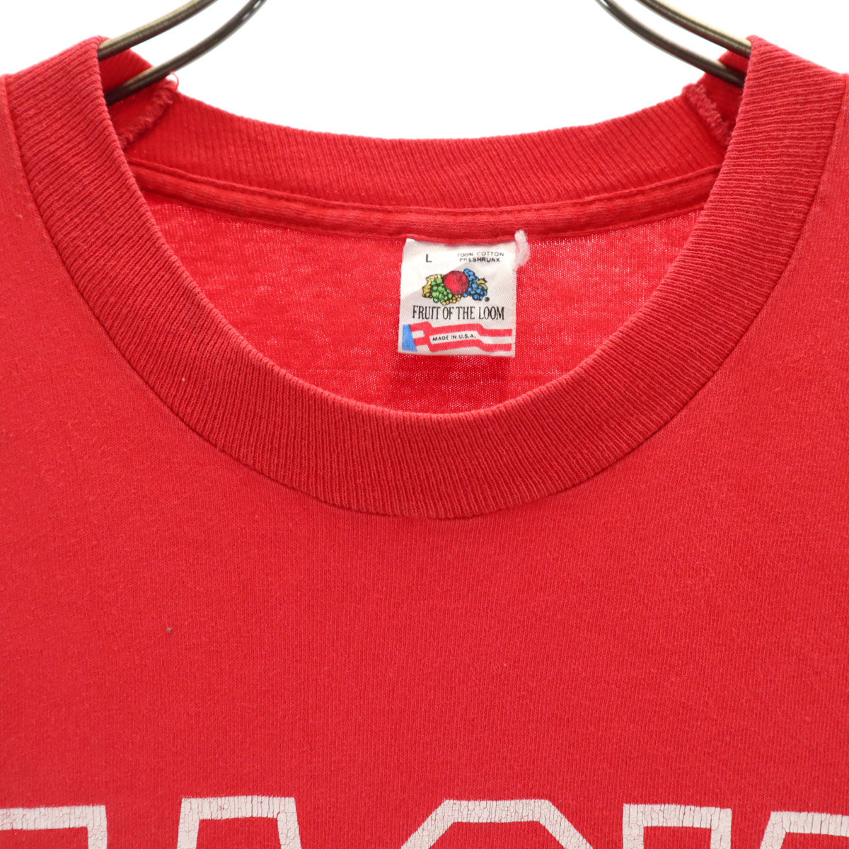 FRUIT OF THE LOOM フルーツオブザルーム 90s USA製 オールド JACKS 半袖 Tシャツ L レッド シングルステッチ メンズ