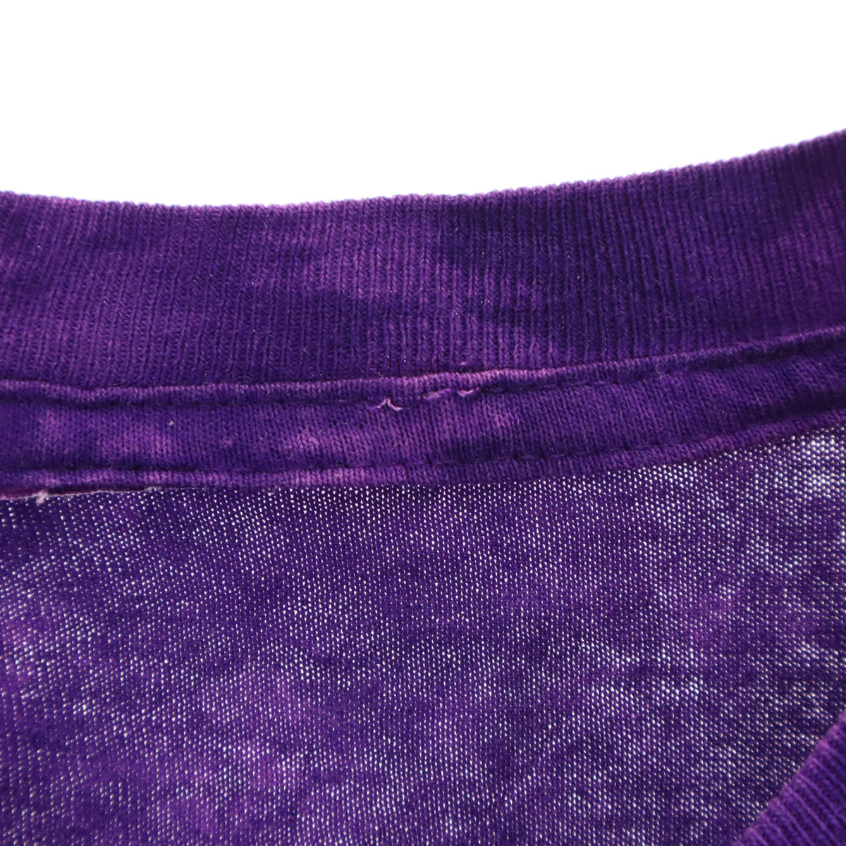 90s オールド ネイティブ プリント 半袖 Tシャツ パープル シングルステッチ タイダイ メンズ