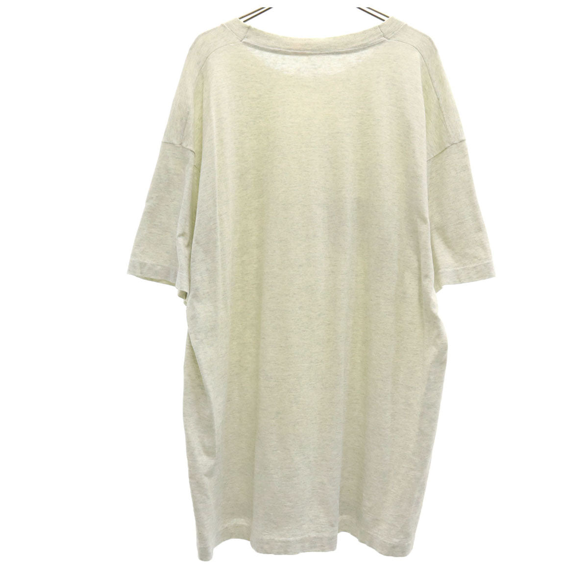 90s オールド メッセージ プリント 半袖 Tシャツ グレー シングルステッチ メンズ