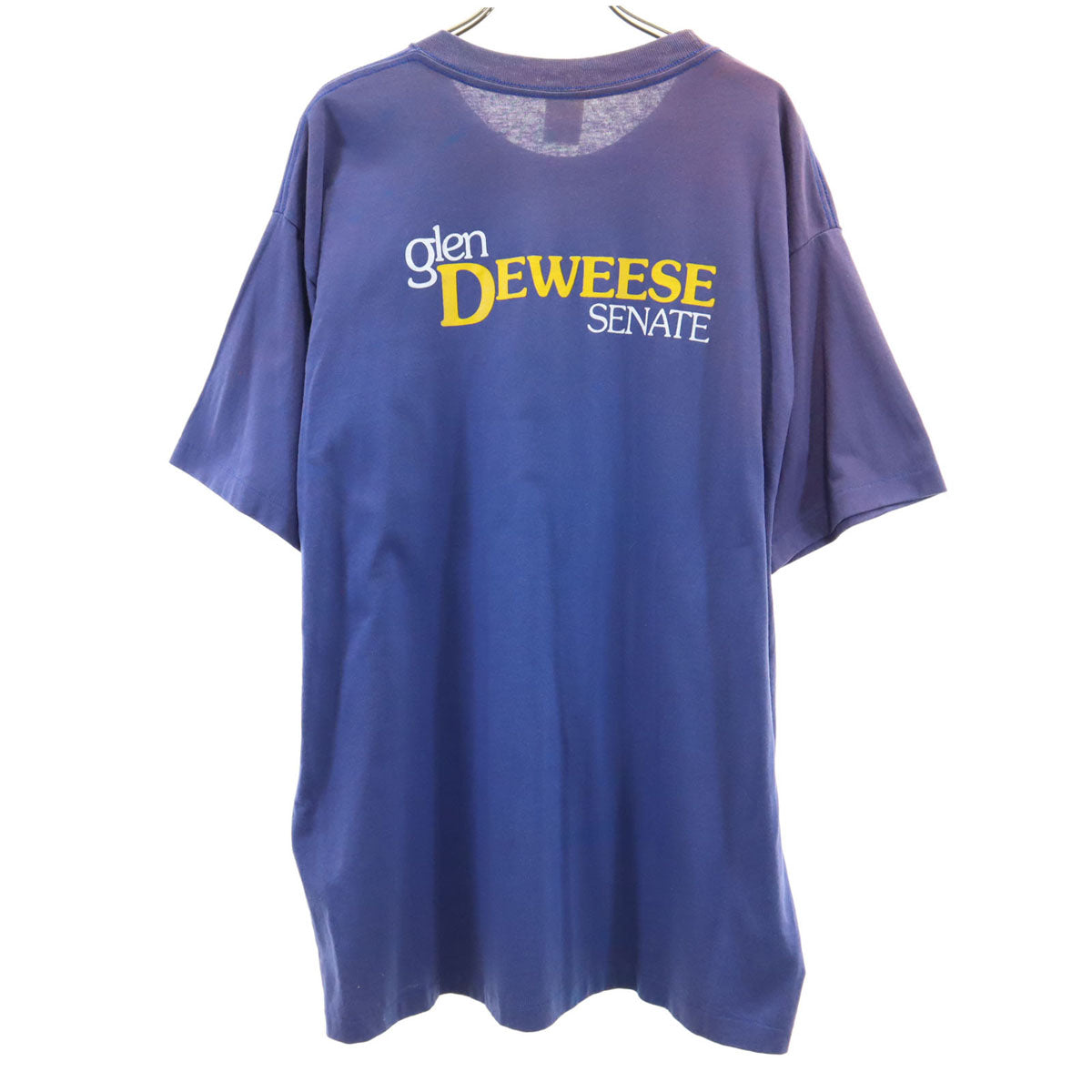 THE 50’S 90s USA製 オールド glen DEWEESE SENATE 半袖 Tシャツ XXL 青紫 シングルステッチ ビッグサイズ メンズ