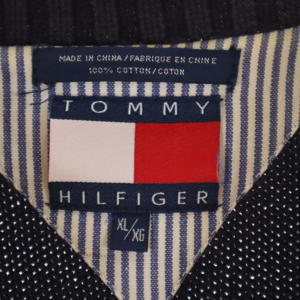 TOMMY HILFIGER トミーヒルフィガー 90s オールド フラッグタグ 長袖 ニット XL マルチ セーター メンズ