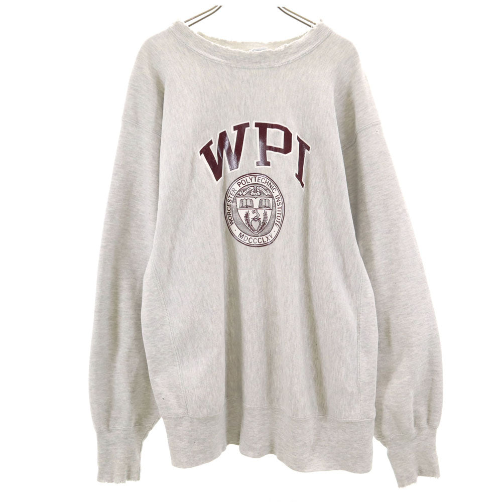 Champion チャンピオン 90s オールド 刺繍タグ リバースウィーブ 長袖 スウェット トレーナー XL グレージュ メンズ