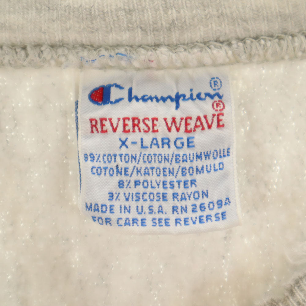 Champion チャンピオン 90s オールド 刺繍タグ リバースウィーブ 長袖 スウェット トレーナー XL グレージュ メンズ