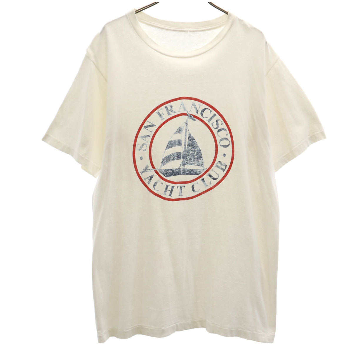 90s オールド サンフランシスコ ヨットクラブ 半袖 Tシャツ ホワイト シングルステッチ メンズ