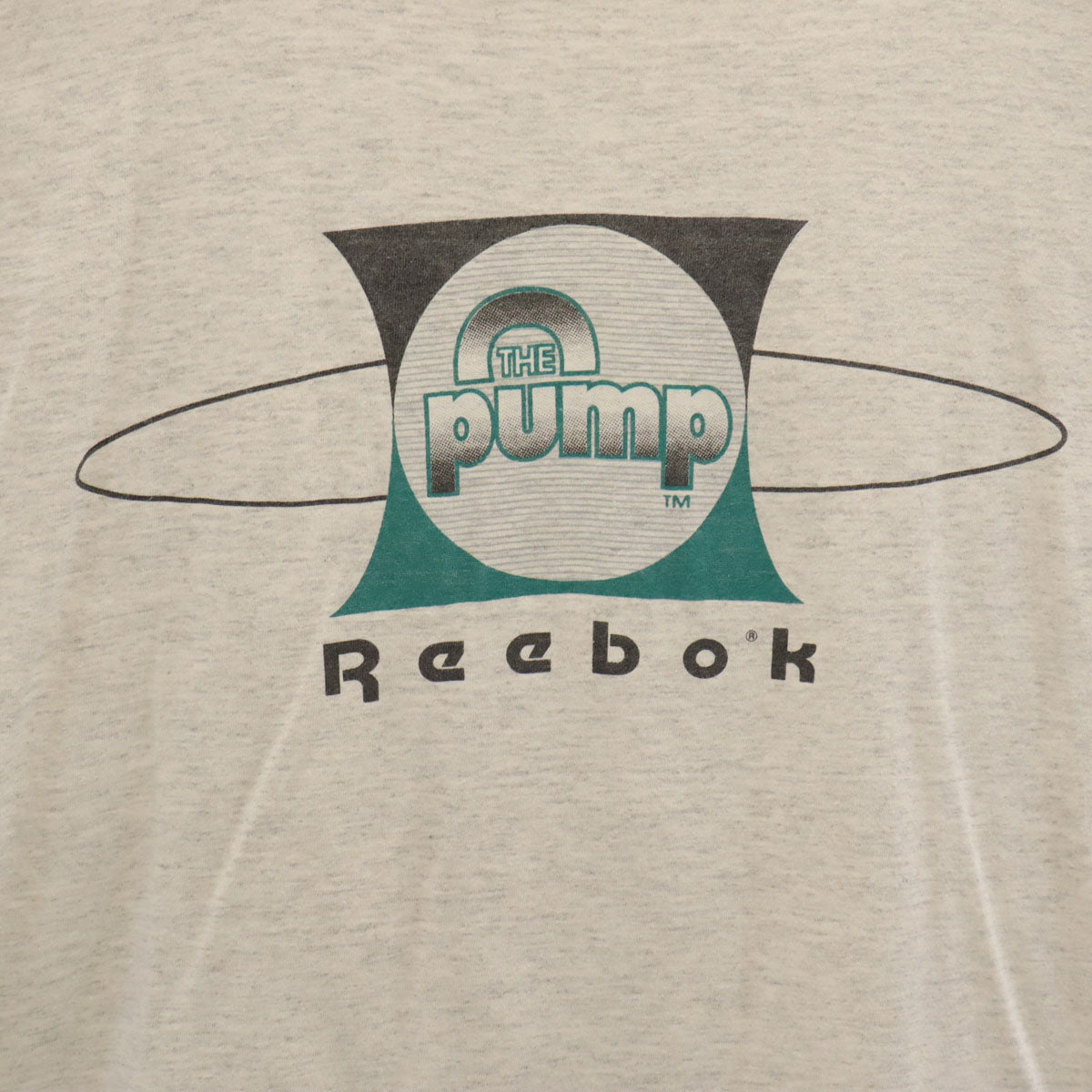 Reebok リーボック 90s USA製 オールド THE pump 半袖 Tシャツ L グレー シングルステッチ メンズ