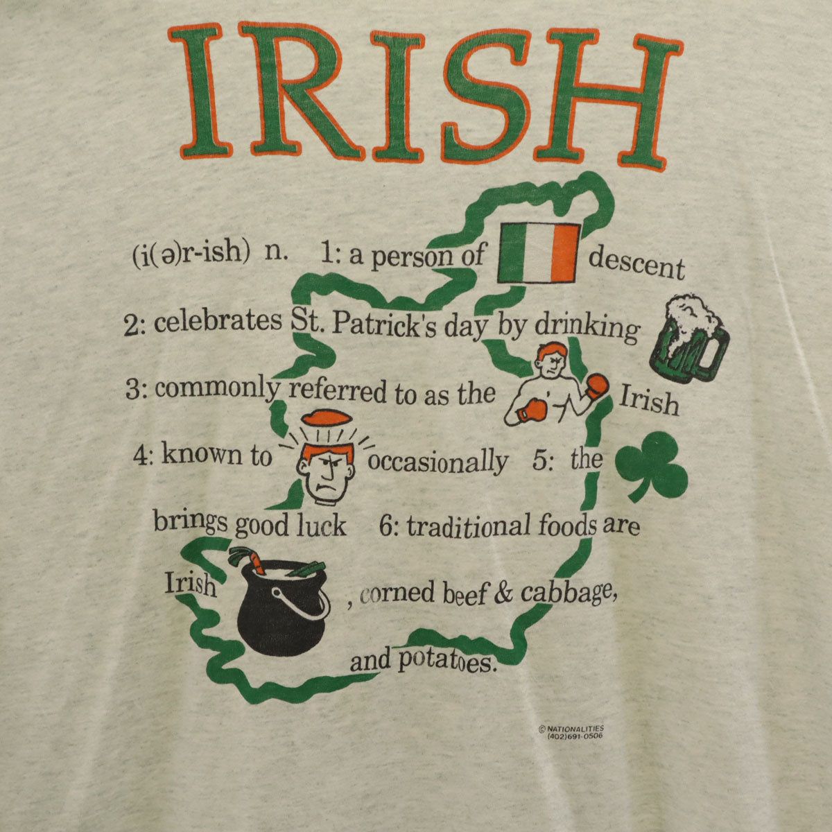 FRUIT OF THE LOOM フルーツオブザルーム 90s USA製 オールド IRISH 半袖 Tシャツ XL グレー シングルステッチ メンズ